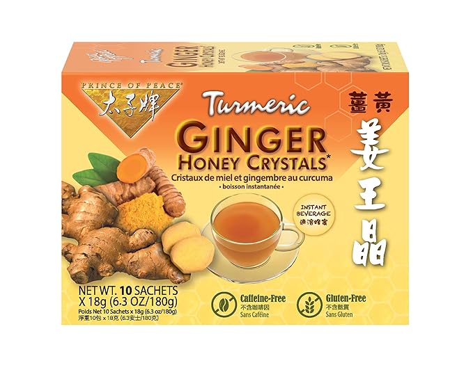 PRINCE OF PEACE Instant Ginger Honey Crystals, 10 Sachets