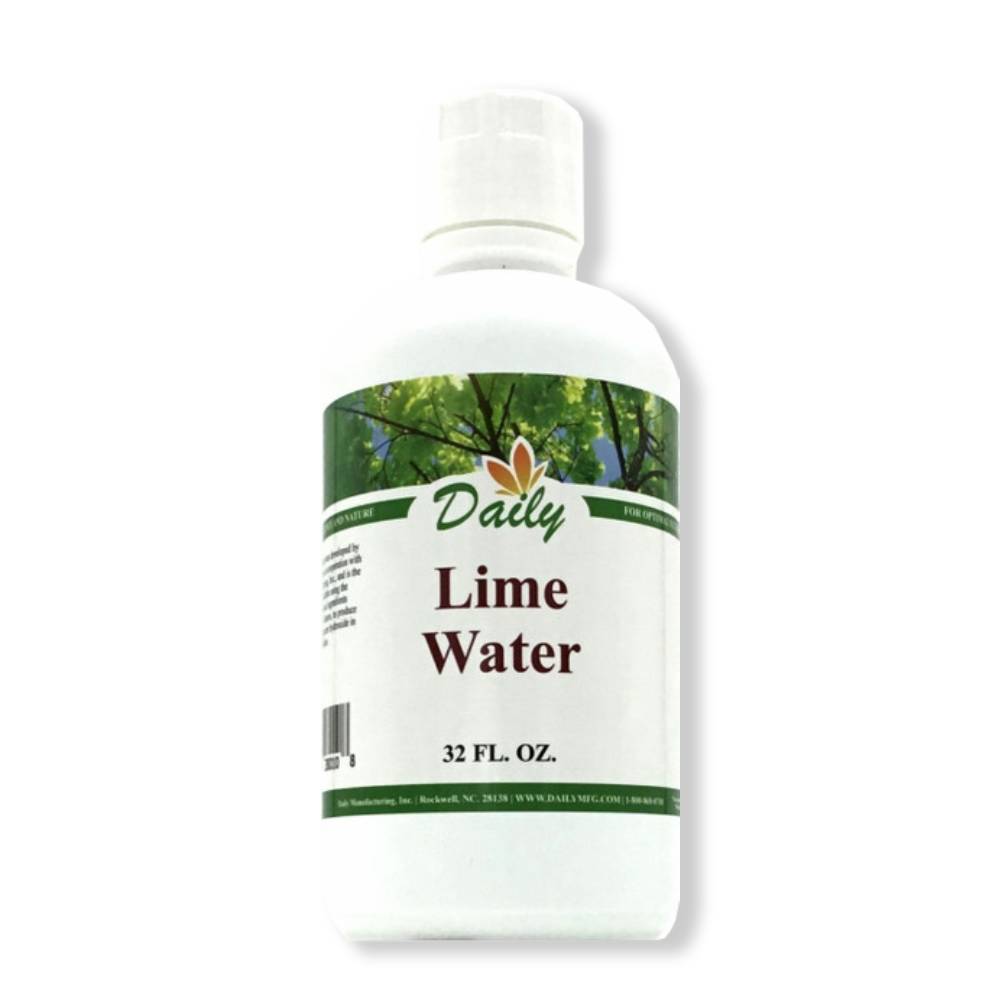 Bottle of Daily Lime Water on a white background