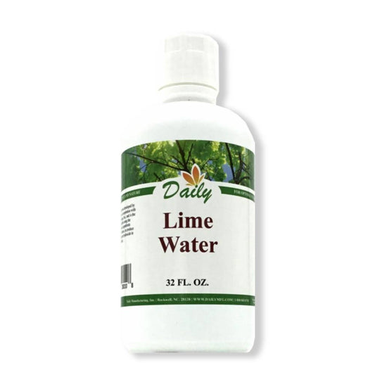 Bottle of Daily Lime Water on a white background