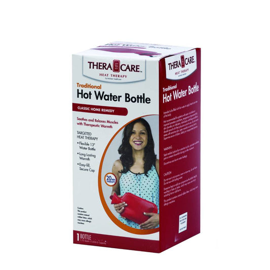 Thera-Care hot water bottle packaging on a white background