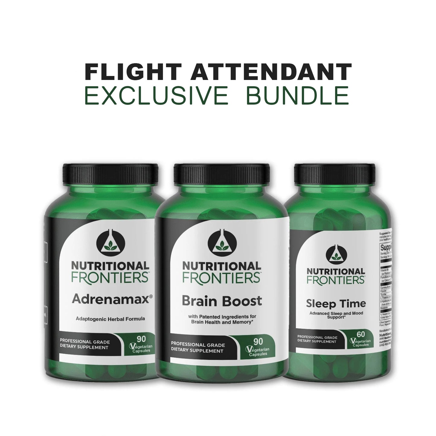 The Flight Attendant Exclusive Bundle ✈️ (Brain Boost, Adrenamax & Sleep Time)