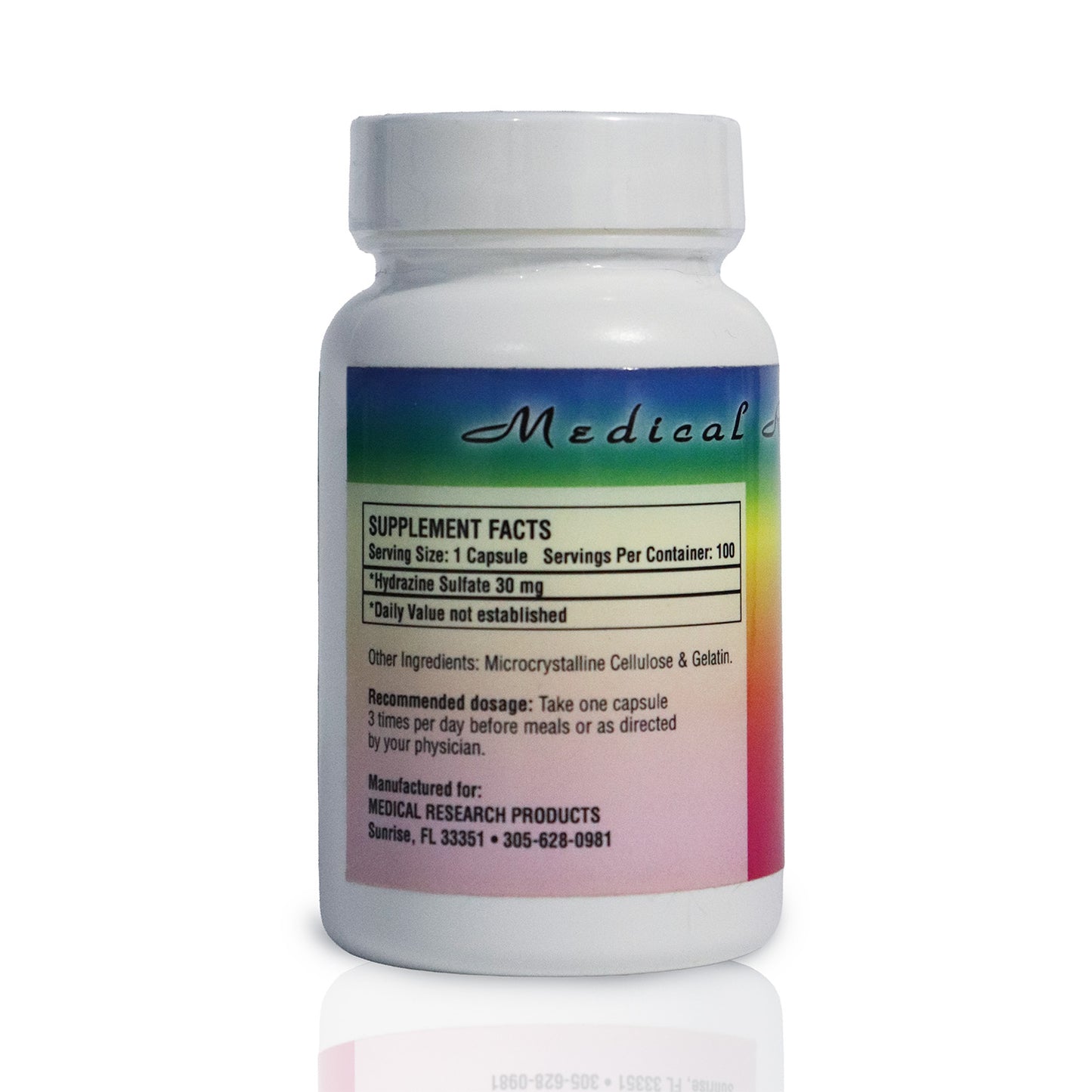 Hydrazine Sulfate, 100 Capsules