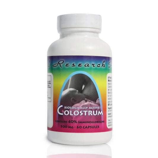 Bovine Colostrum, 500 mg/60 Capsules, 40 % Immunoglobulins