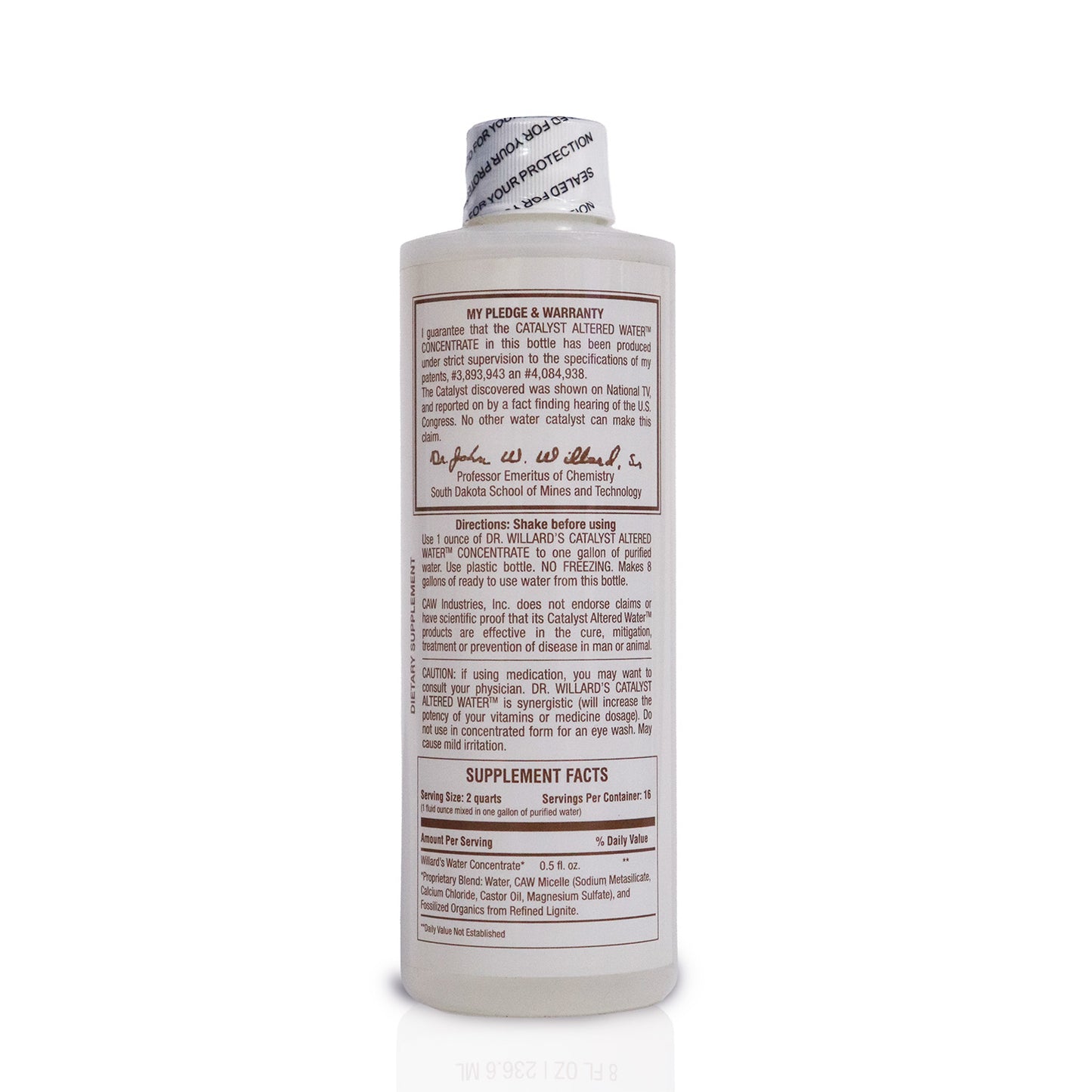 Dr. Willard’s Catalyst Altered Water, 8 FL OZ CONCENTRATE (Makes 8 Gallons)