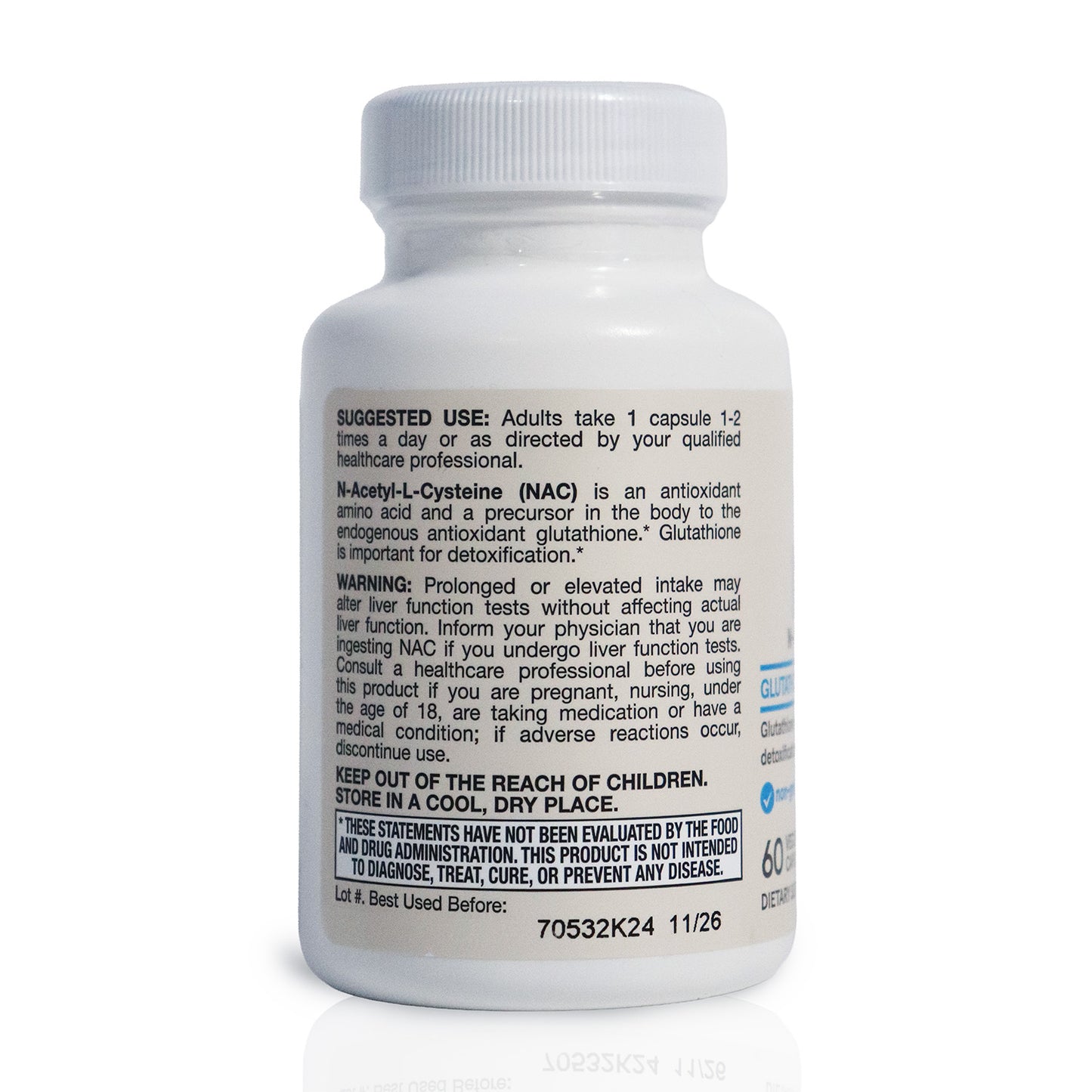 N-Acetyl-L-Cysteine 500 mg, 60 Caps