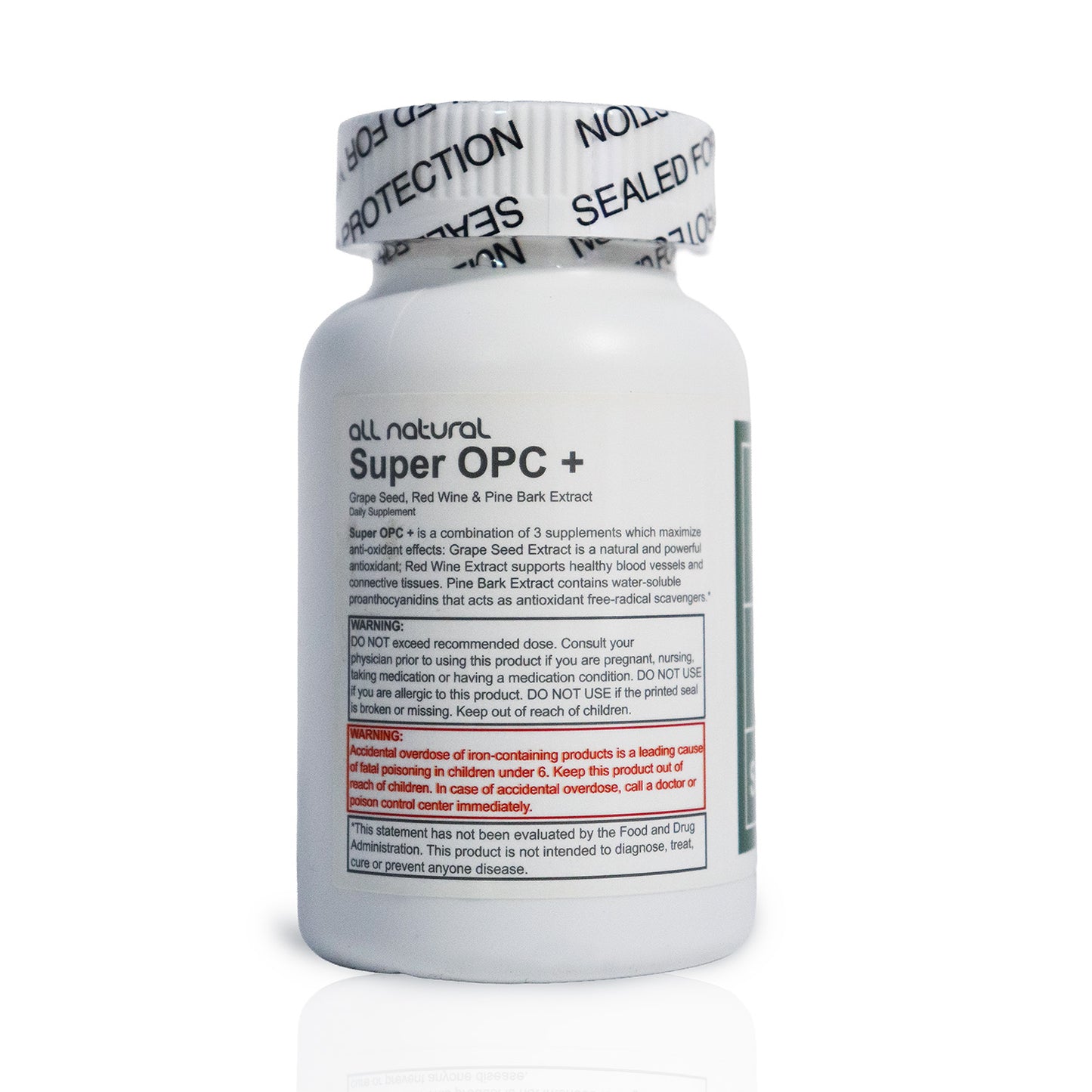 Super OPC Plus, (Grape Seed, Red Wine and Pine Bark Extract) 450 mg/100 Capsules